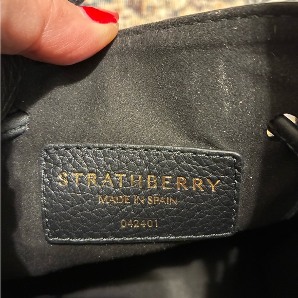 Strathberry Raffia/Black leather Osette - Picture 10 of 11